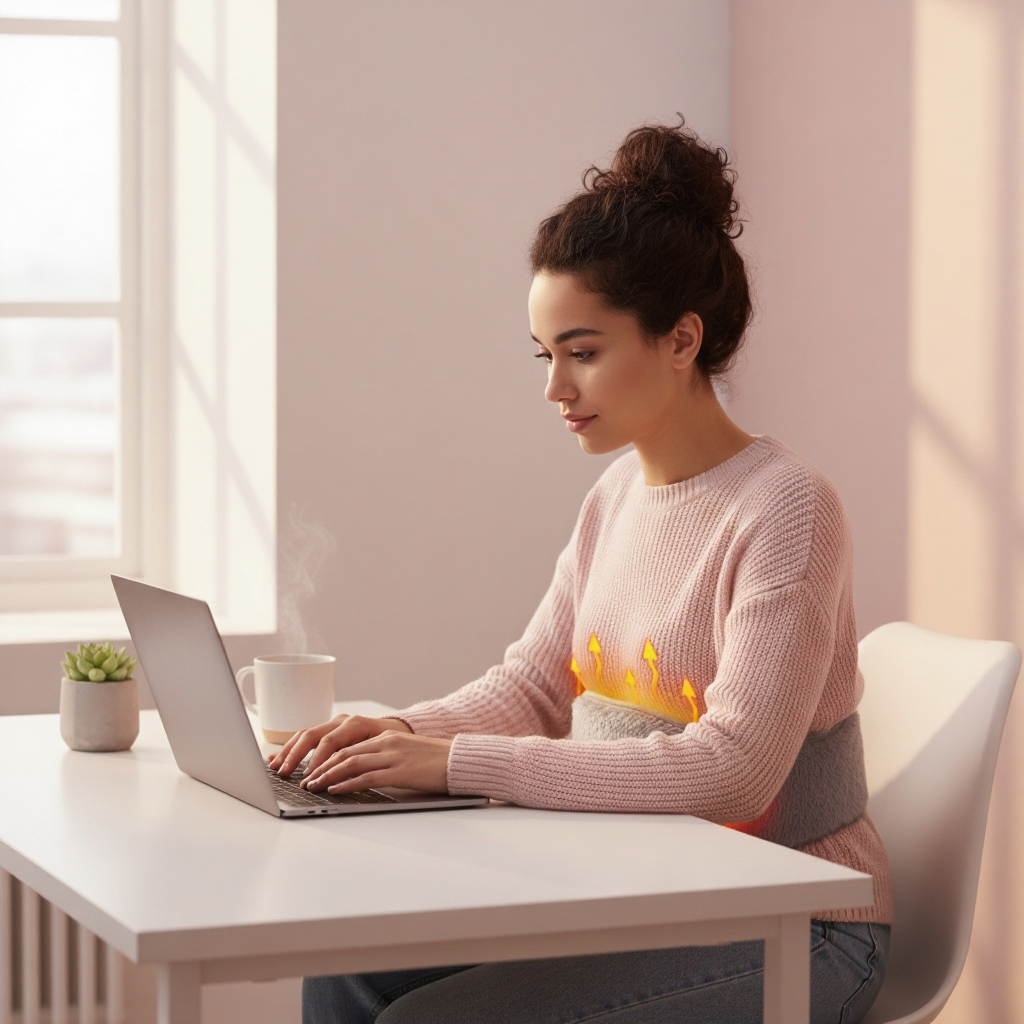 LIORA Period Hug™ – חגורת חימום קטיפתית להקלה בכאבי מחזור ובטן