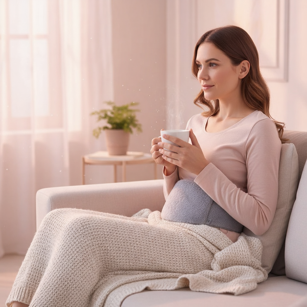 LIORA Period Hug™ – חגורת חימום קטיפתית להקלה בכאבי מחזור ובטן